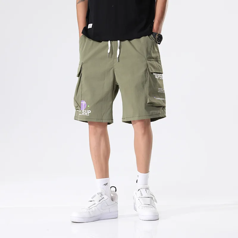 Mens Cargo Denim Shorts: Summer Multi Pocket Hip Hop