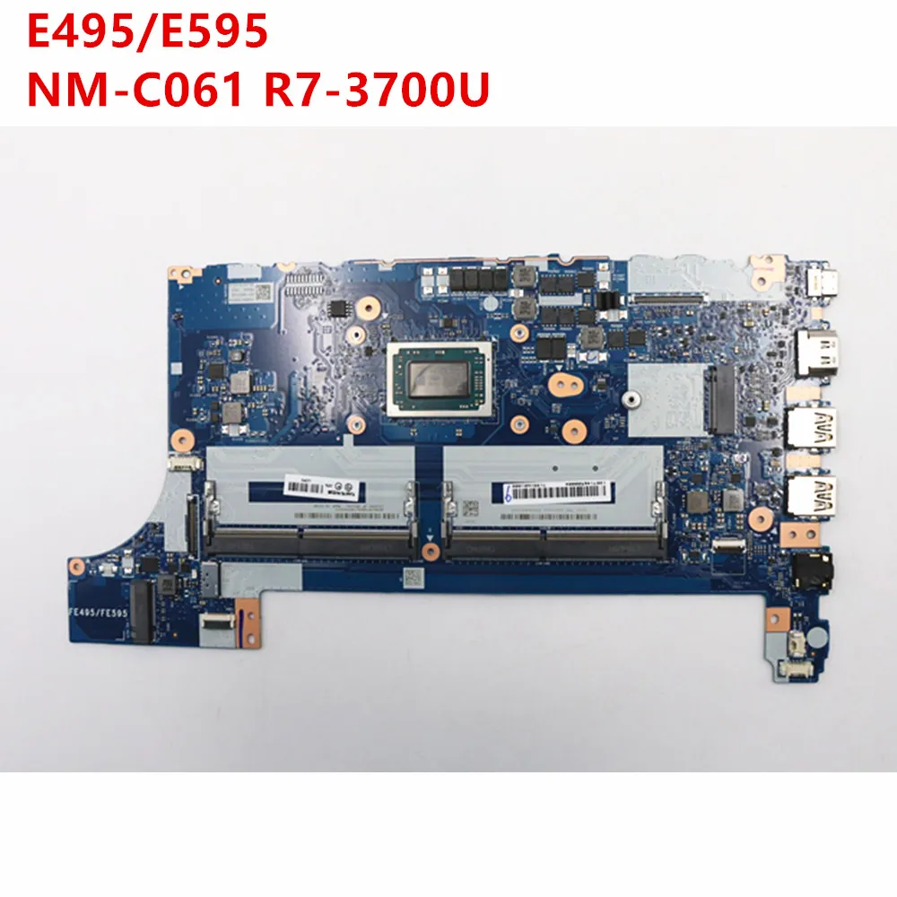 اللوحة الأم للكمبيوتر المحمول لـ Lenovo ThinkPad E495 E595 Motherboard Mainboard NM-C061 R7-3700U DDR4 02DL980