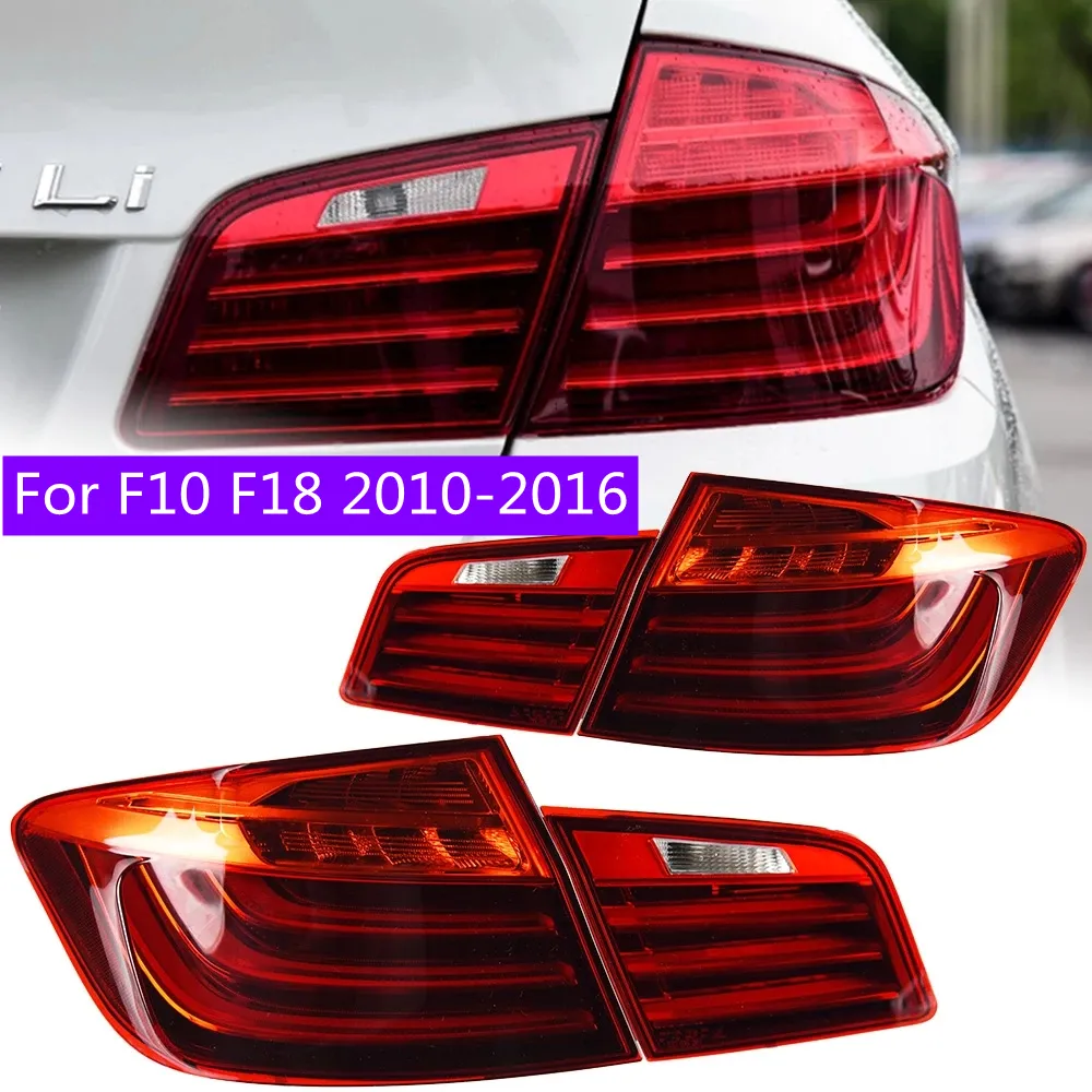 1 paar voor BMW F10 2010-20 16 F18 Autoonderdelen achterlamp 525i 530i 520i LED Streamer Turn Signal Day Time Running Taillights