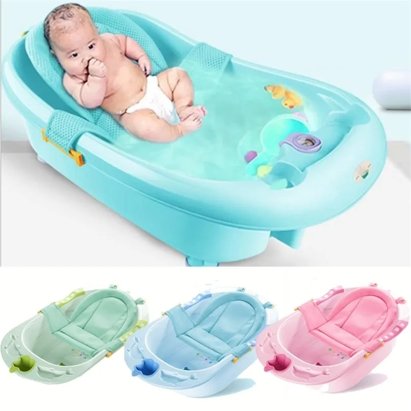 QWZ Baby Bath Net Tub Bezpieczeństwo Wsparcie dla dzieci Opieka nad urodzeniem się regulowanego bezpieczeństwa kołyski Siewica Kąpiel Kąpiel 220301