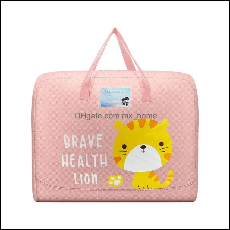 quilt storage bag cartoon portable water-repellent and moisture-proof children`s sorting clothes moving bags 4 colors 3 sizes pae13827