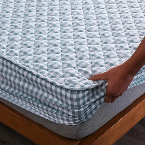 Housse de matelas matelassée épaisse en coton, protection antibactérienne, drap-housse doux, taie d'oreiller non incluse, 220513