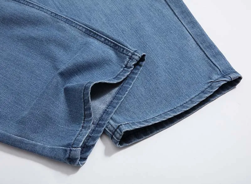 Mcikkny Men`s Hip Hop Bagger Jeans Pants Skateboard Loose Denim Trousers Male Streetwear Jeans Plain Solid Plus Size 30-46 (5)