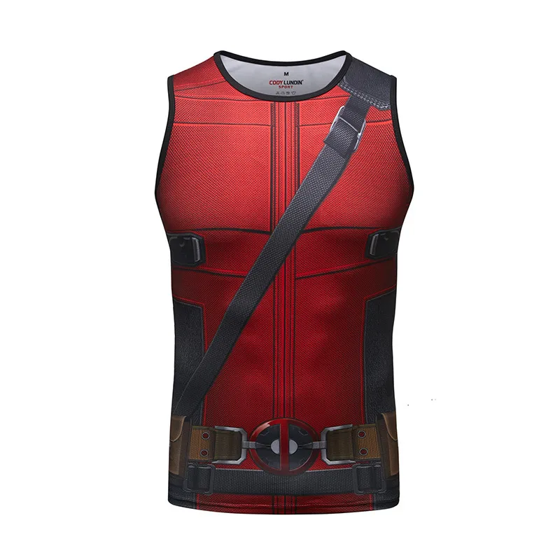 Komprimeringskläder Anpassad 3D -tryck Mens Tank Topps Crew Neck Vest Gym Fitness Men's Sport Wear 220607