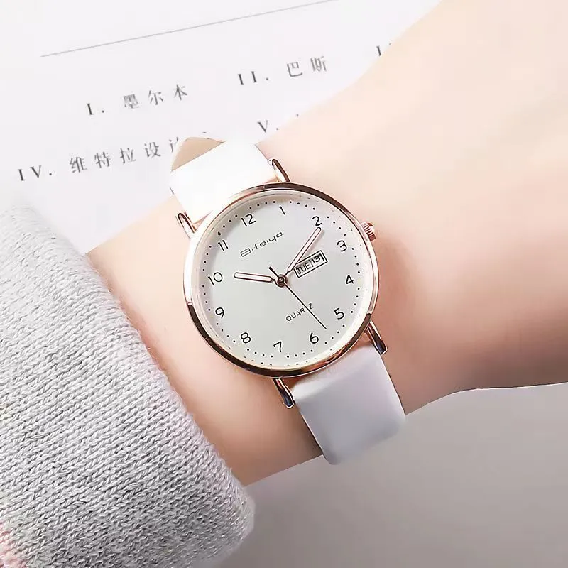 Relógios femininos de luxo assistem simples feminino digital luminoso relógio tendência moda temperamento calendário júnior ensino médio estudantes meninas quartzo dg