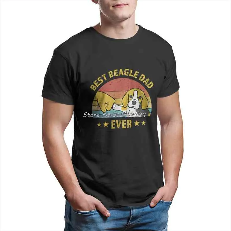 Hommes mignon Bt Beagle papa jamais rétro Vintage cadeau chiot amant t-shirt t-shirt coton été hauts t-shirts