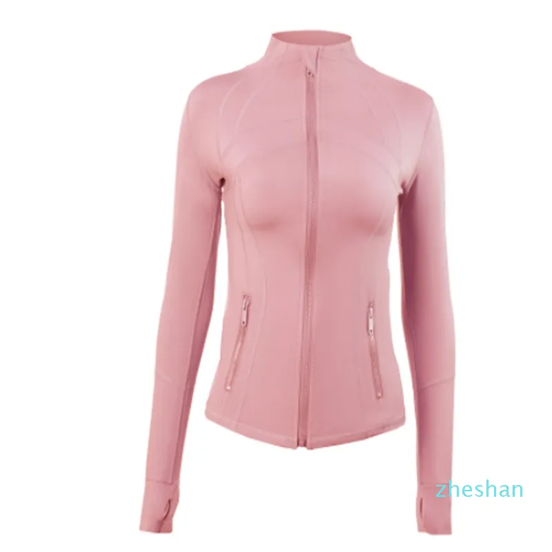 Align LU-07 Chaqueta de manga larga para yoga para mujer Color sólido Desnudo Deportes Conformación Cintura ajustada Fitness Jogging suelto Ropa deportiva Alta Quali2