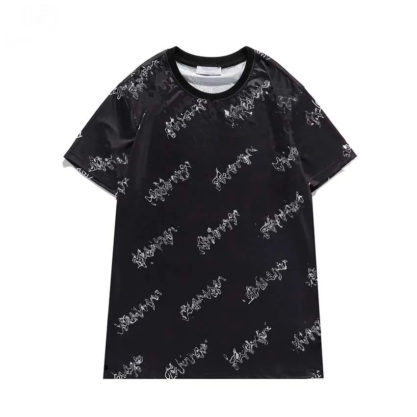 Bayan T-shirt Yaz Işlemeli Pamuk Yüksek Kalite Özel Giyim Üst Tasarımcı T-Shirt Erkek Lüks Hip Hop Açık Çift Kısa Kollu