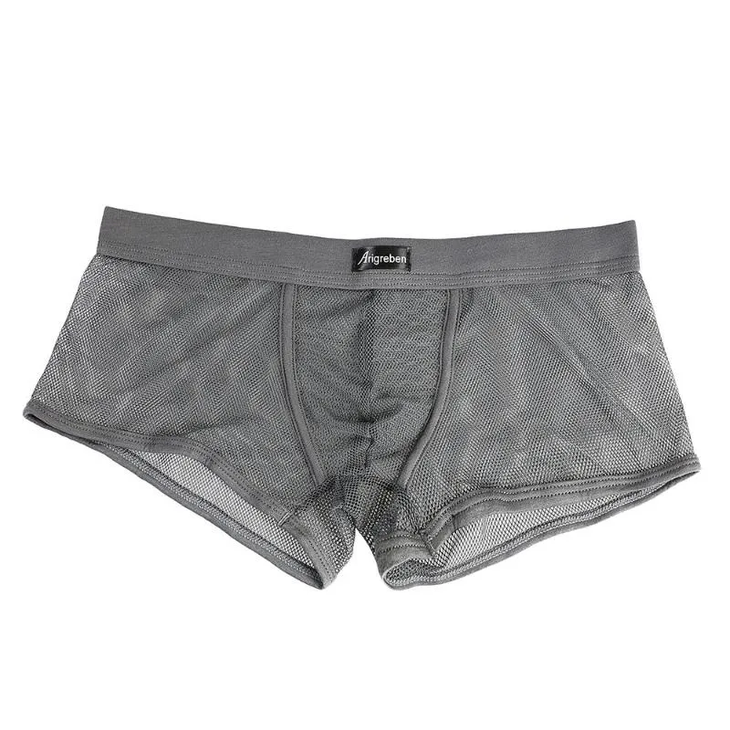 Sous-vêtements sexy sous-vêtements pour hommes Boxer couleur unie taille basse boxeurs transparents sexe confort respirant mince calzoncillos Hombre 2022