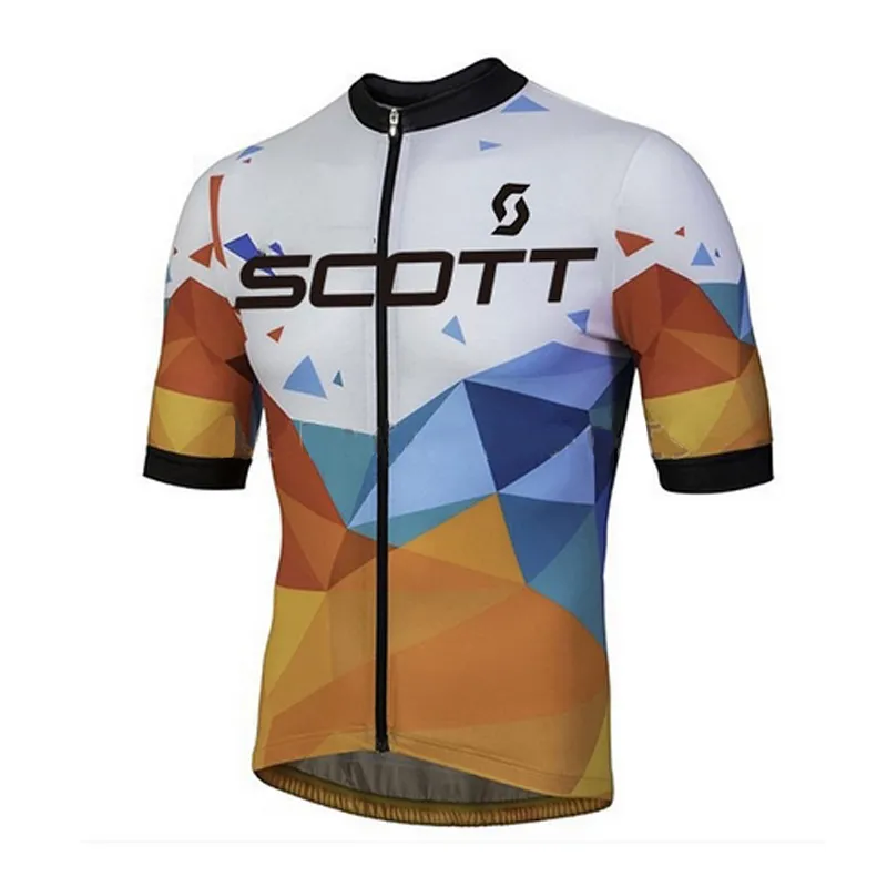 Scott Pro 팀 사이클링 저지 남성 짧은 슬리브 경주 셔츠 여름 자전거 탑의 통기성 야외 자전거 스포츠 Maillot Y22051602