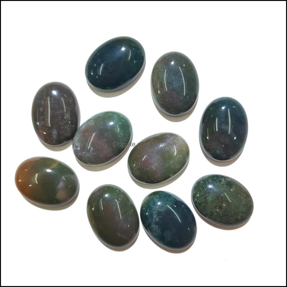 Natural Snowflake Oval Flat Back Gemstone Cabochons Healing Chakra Crystal Stone Bead Cab Covers No Hole for Jewelry Craft Making