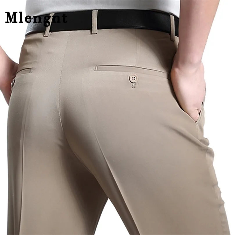 29-44 Big Size Men Summer Business Suit Pants Spring Autumn Social Office Byxor Male Mens Slim Fit Casual Pant 201128