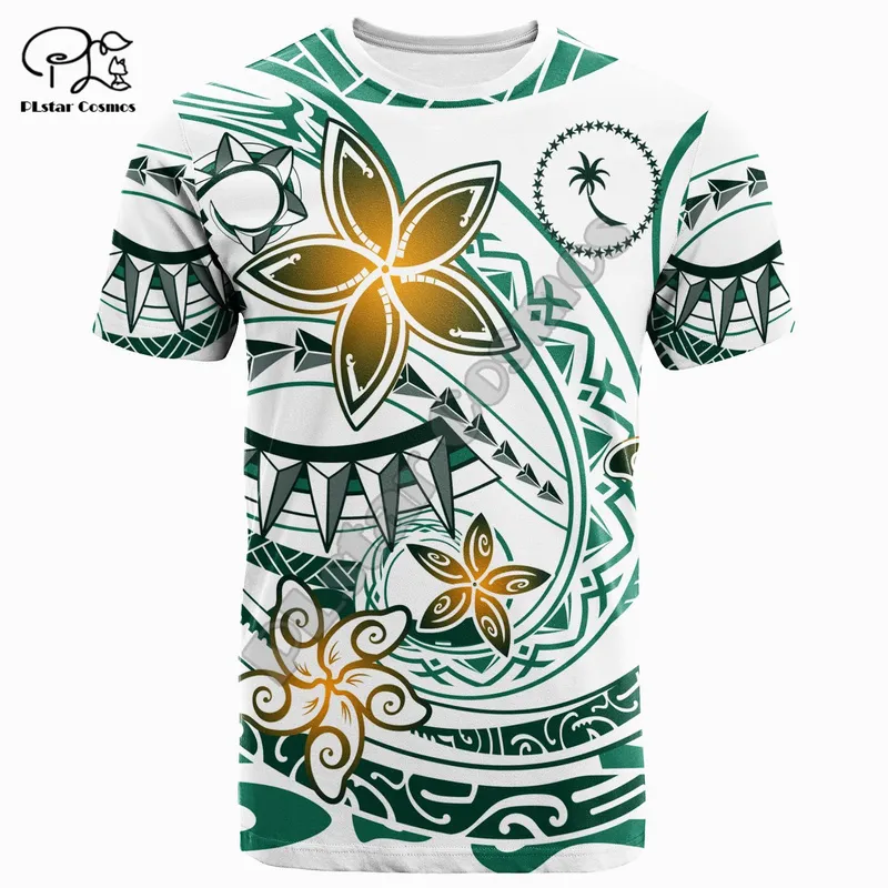 Plstar Cosmos Chuuk Polynesian Country Culture Tribe Retro 3dprint Mężczyźni Kobiety Summer Streetwear Funny krótkie rękawy T koszule A4 220623