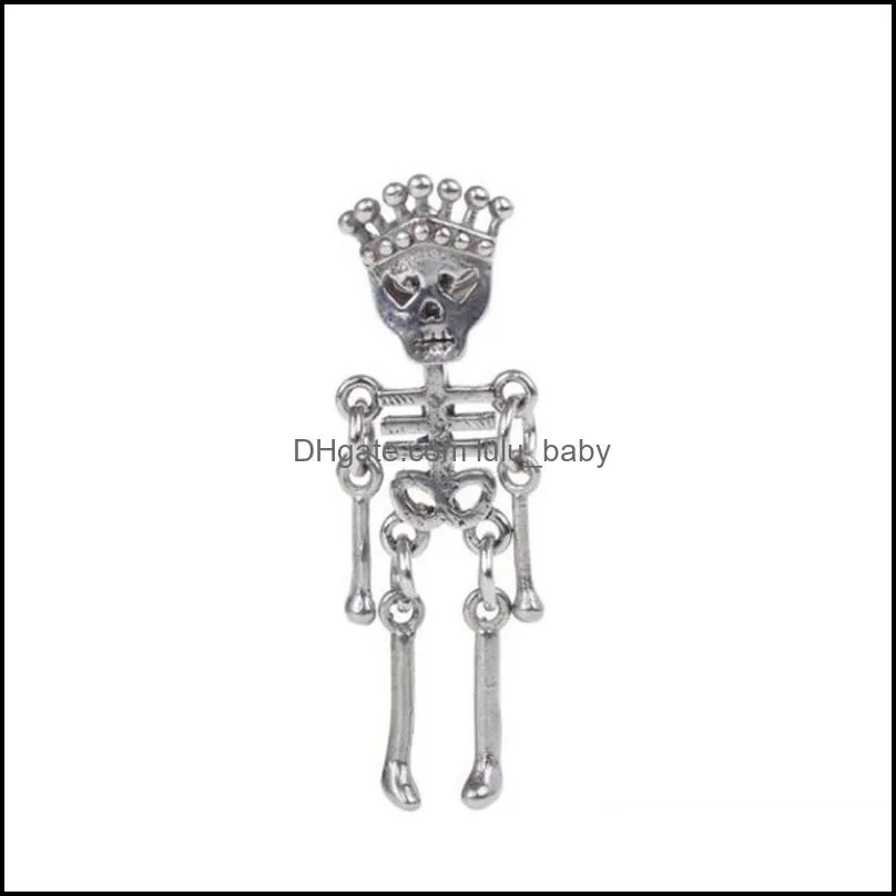 set of 50 skeleton dangle earrings surgical steel skull ear studs for salon and body jewellery supplies