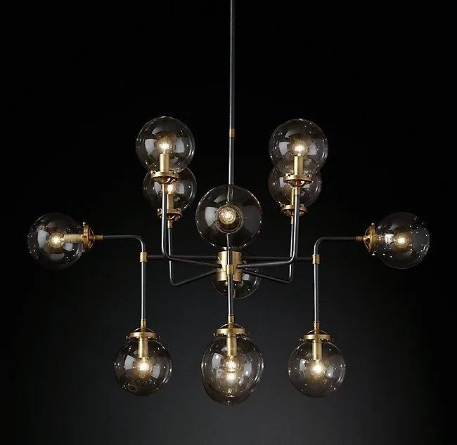 Hängslampor nordiskt glas kreativt vardagsrum sovrum mat ljuskrona enkel modern utställning hall molekylär lampa ljuskrona
