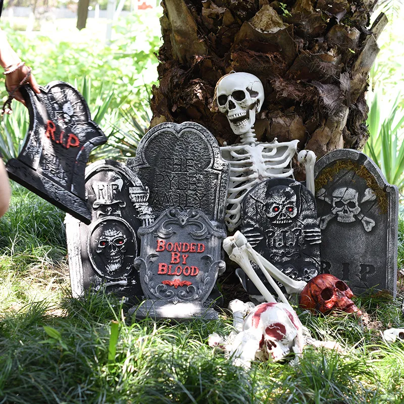 Lot De 4 Pierres Tombales En Mousse GameXcel – Déco Halloween Extérieur – Grand Modèle