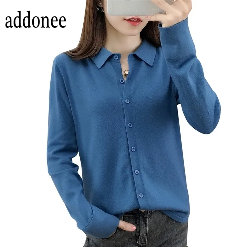 The High Quality Spring Autumn Winter Cashmere Wool Women lapel Sweaters Cardigans Warm Soft Wild Casual Many Colors Large 201221