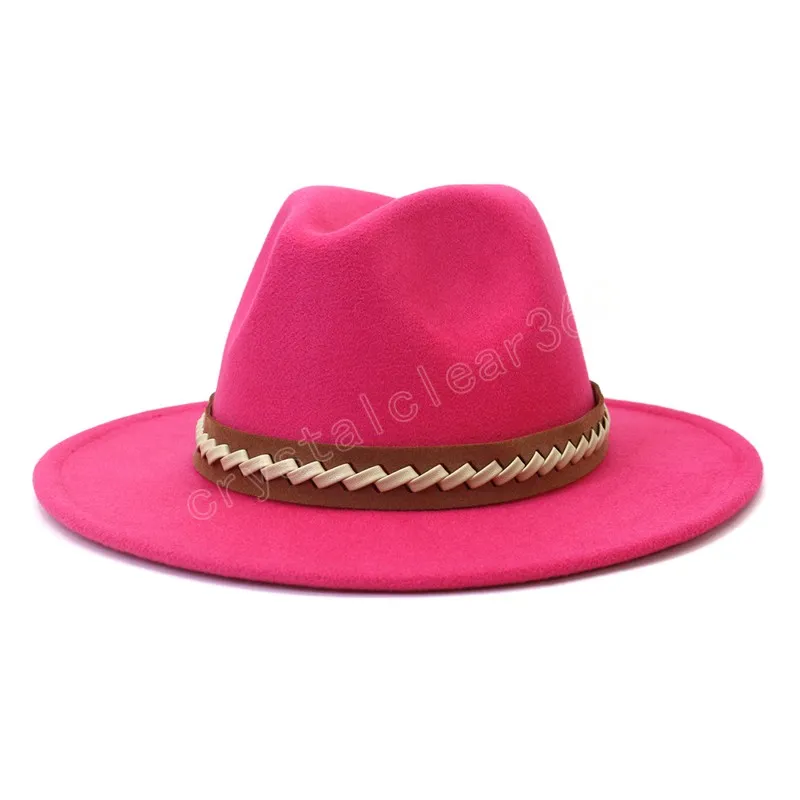 Sombreros Fedora De Fieltro De Ala Ancha Para Mujer, Sombreros De