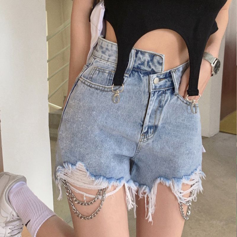 Pantalones Cortos Para Mujer 2022 Verano Nuevo Estilo Rompeado Corto