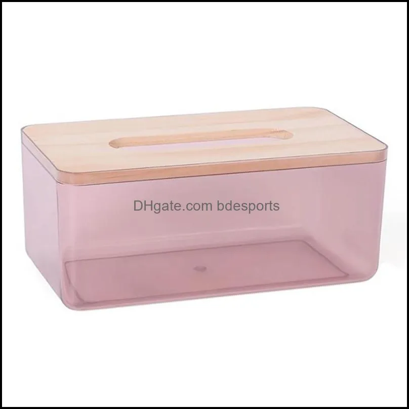 Tissue Boxes & Napkins Household Kitchen Living Room Large Transparent Box Bedroom Plastic Storage