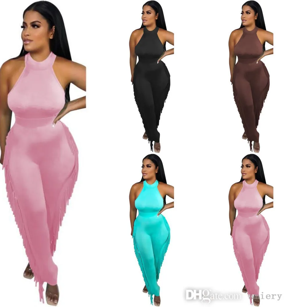 2022 Women's Clothing Summer New Vest Solid Tassel Two Piece Pants Suit Ladies Sports Jogger Outfits