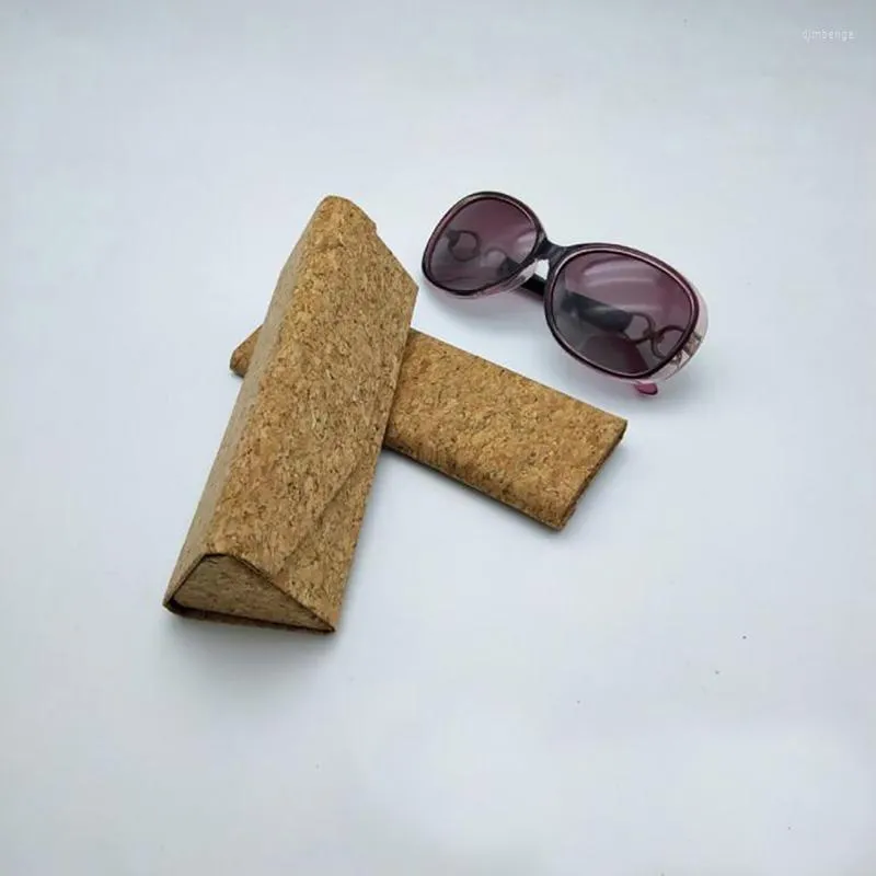 선글라스 케이스 가방 패션 나무 곡물 안경 성격 스펙터클 케이스 접이식 상자 커버 코르크