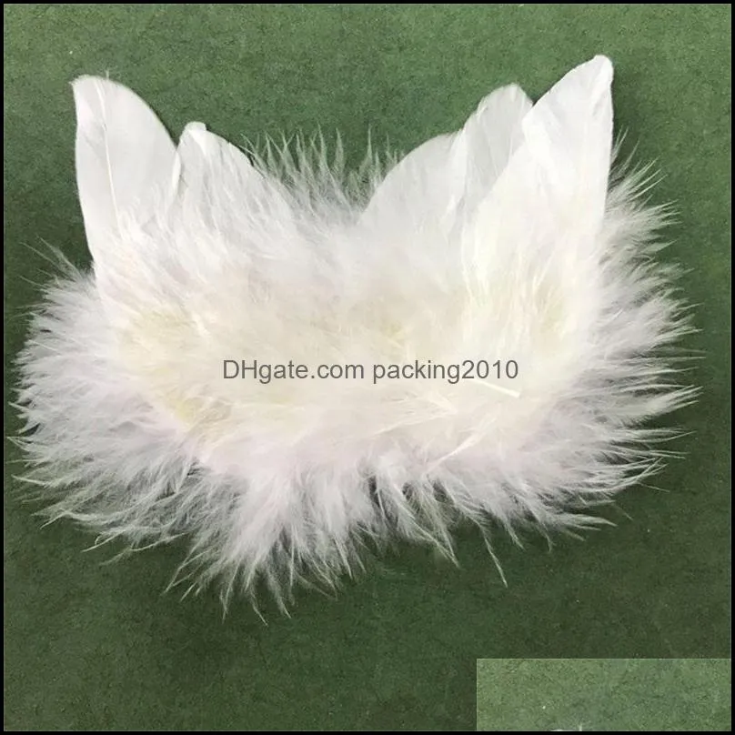 Party Supplies Christmas DIY Decoration Angel Wings White Color Mini Feather Wing Baby Photo Props Creative 2xh E1