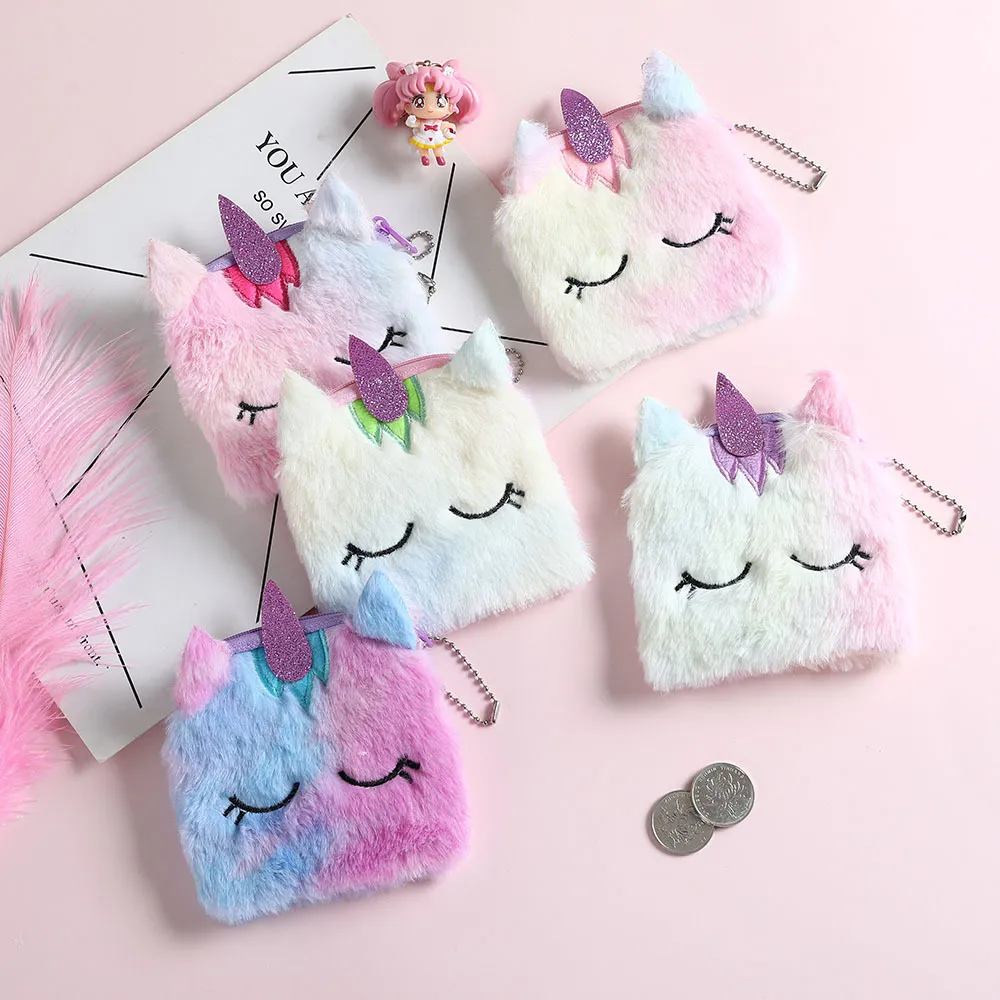 13 Style Kot Królik Unicorn Pluszowy Monety Kiesy Zipper Portfel Dzieci Uczeń Dziewczyny Klucz Wisiorek Bunny Bag Torby Uchwyt M4096