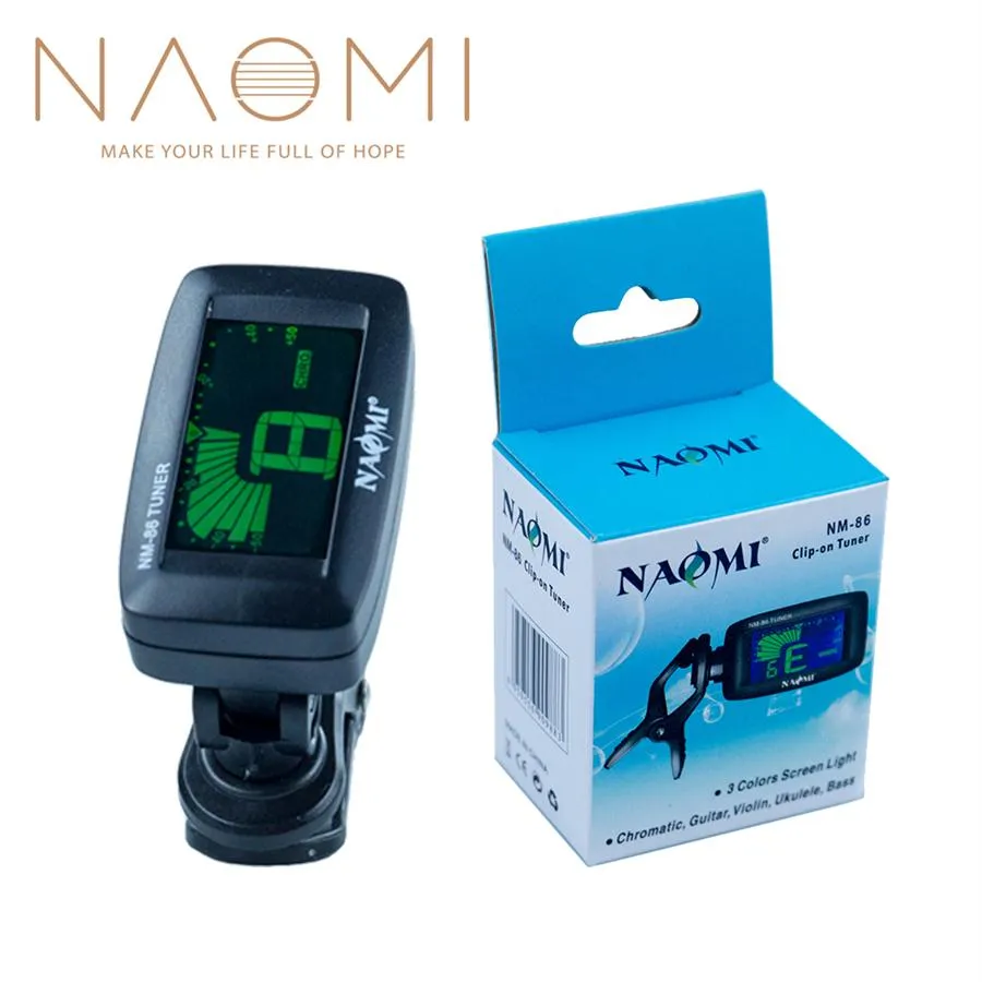 NAOMI NM-86 Digital Chromatic Clip on Tuner for Guitar Bass Ukulele Violin Guitar Parts Accessories New2854