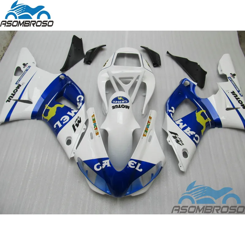 Verkleidungen Kit für Yamaha R1 1998 1999 Blue White Motorcycle Body YZF R1 98 99 Verkleidungskits Hochwertige Abs Ly014
