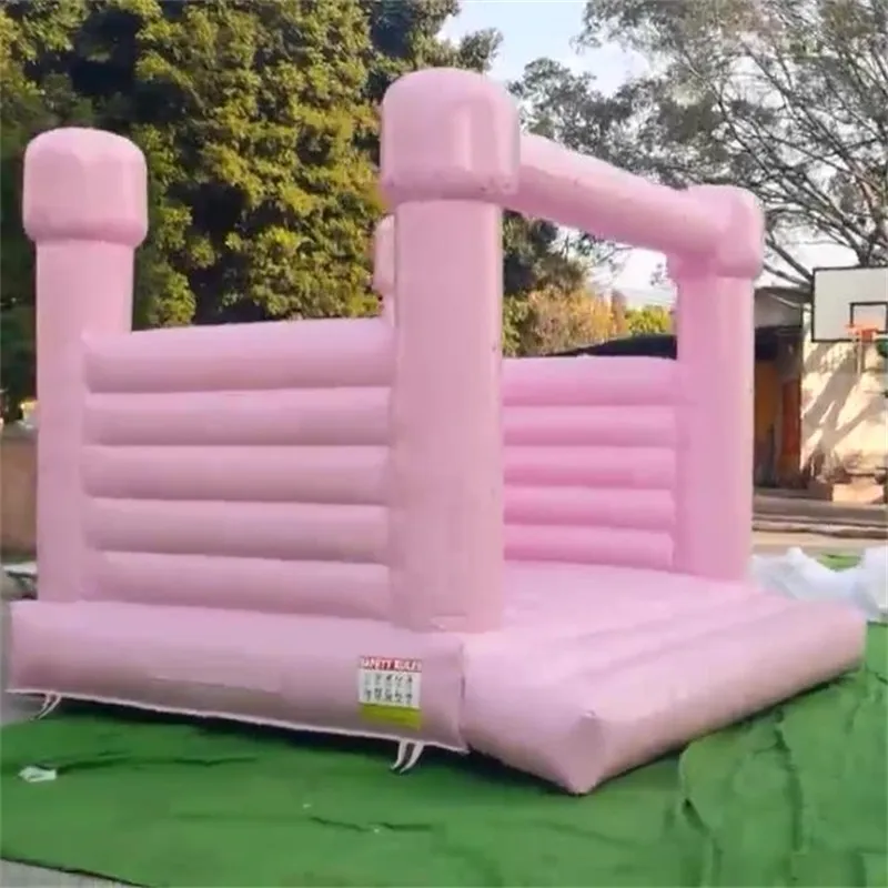 Pembe Bej Paspaslar Bounce House Şişirilebilir Düğün Bouncer Çocuklar Denetimler Bouncy Castle Gelin Ticari Jumper Blower ile Atlama 771 E3