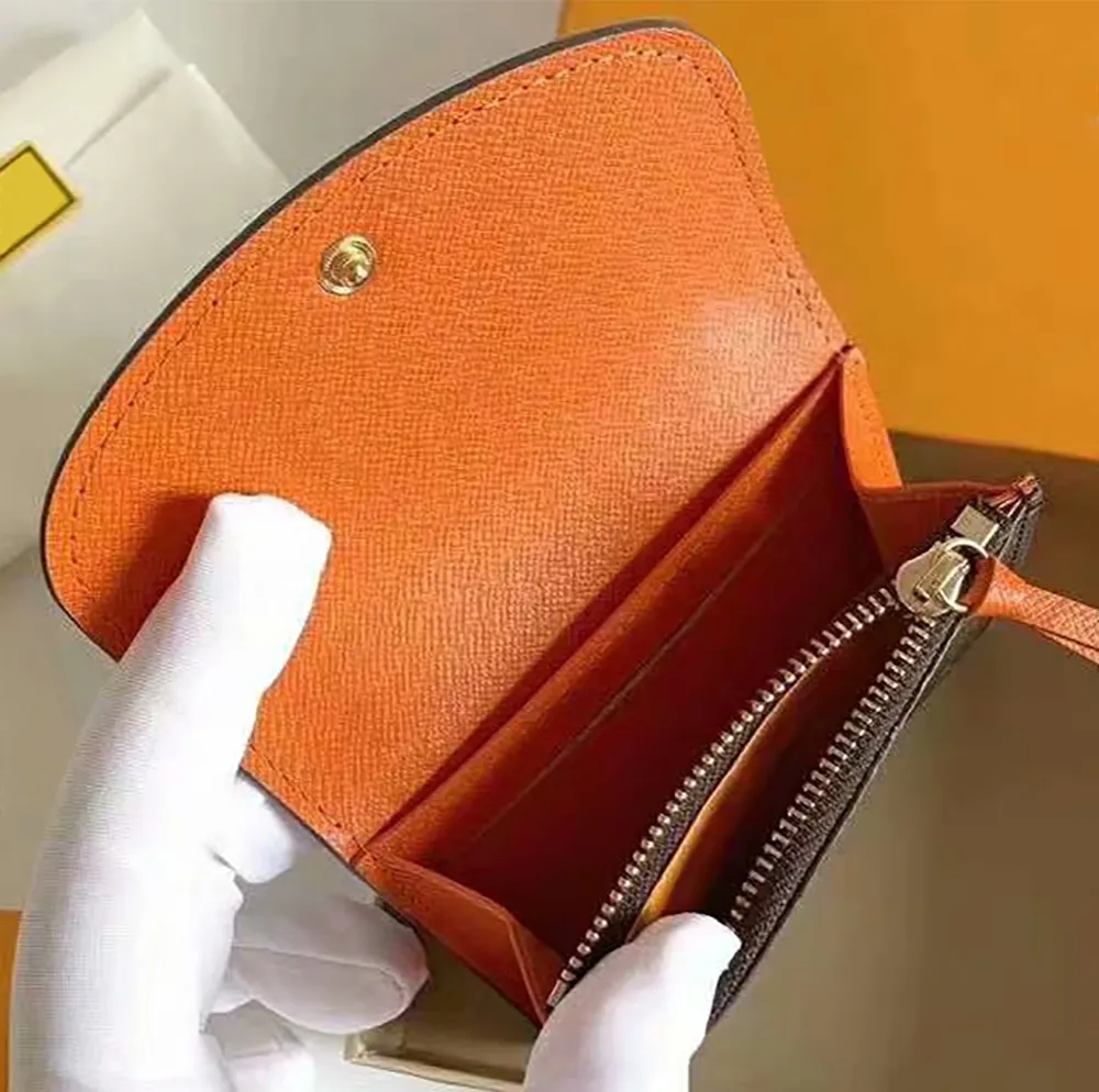 Verkauf von klassischem Luxus-Design R0SALLE Hasp Wallet Mode Damen Kreditkarteninhaber Frauen Neue süße Mini-Geldbörse mit Box210E