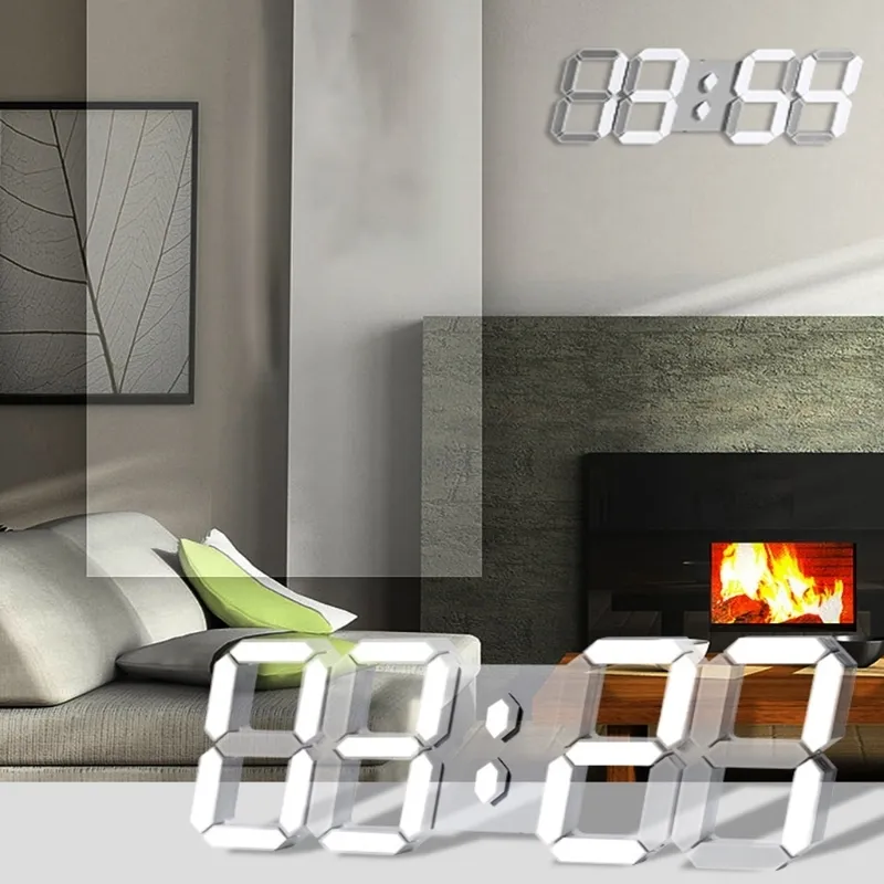 3D LED Dijital Duvar Saati Çok Sayıda Uzaktan Kumanda Dijita Damlası 3D LED Dijital Duvar Saati Çok Sayıda Uzaktan Kumanda Dijita Damlası