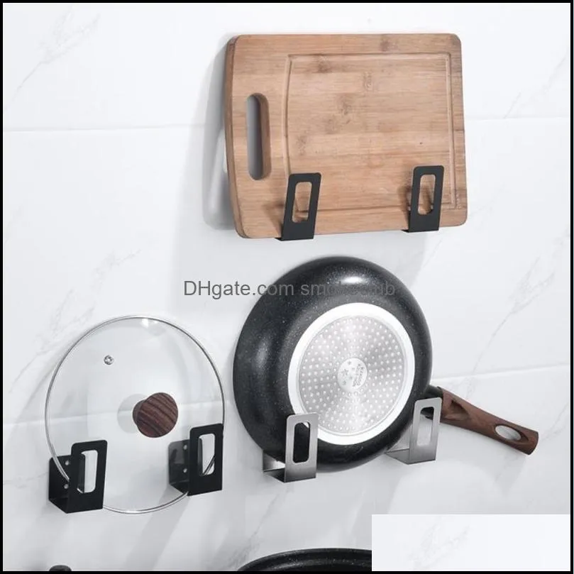 2pcs/set Stainless Steel Cutting Board Storage Rack Space Saving Wall Mounted Pot Lid Holder Sink Organizer Kitchen Shelf &