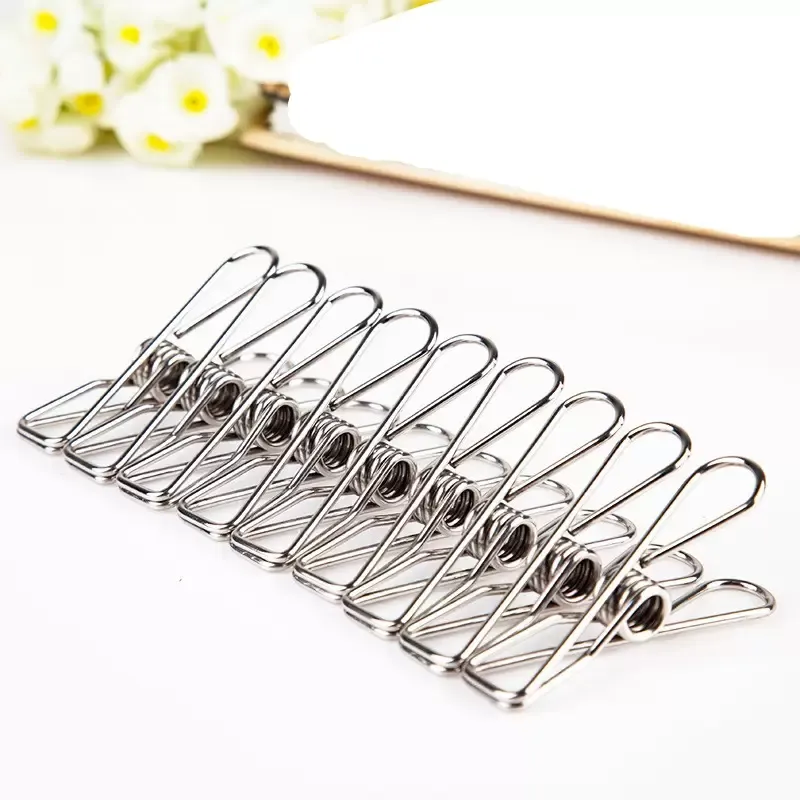 Roestvrijstalen kleding pennen metalen clips hanger accessoires voor sokken ondergoed handdoekplaat kleding sokken hangende pinnen klemmen klemmen klemmen