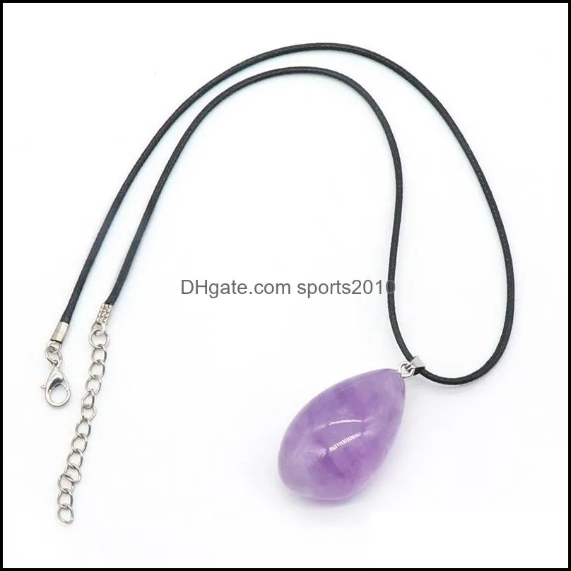 natural stone 20-50mm irregular amethyst crystal pendant necklace for women jewelr sports2010