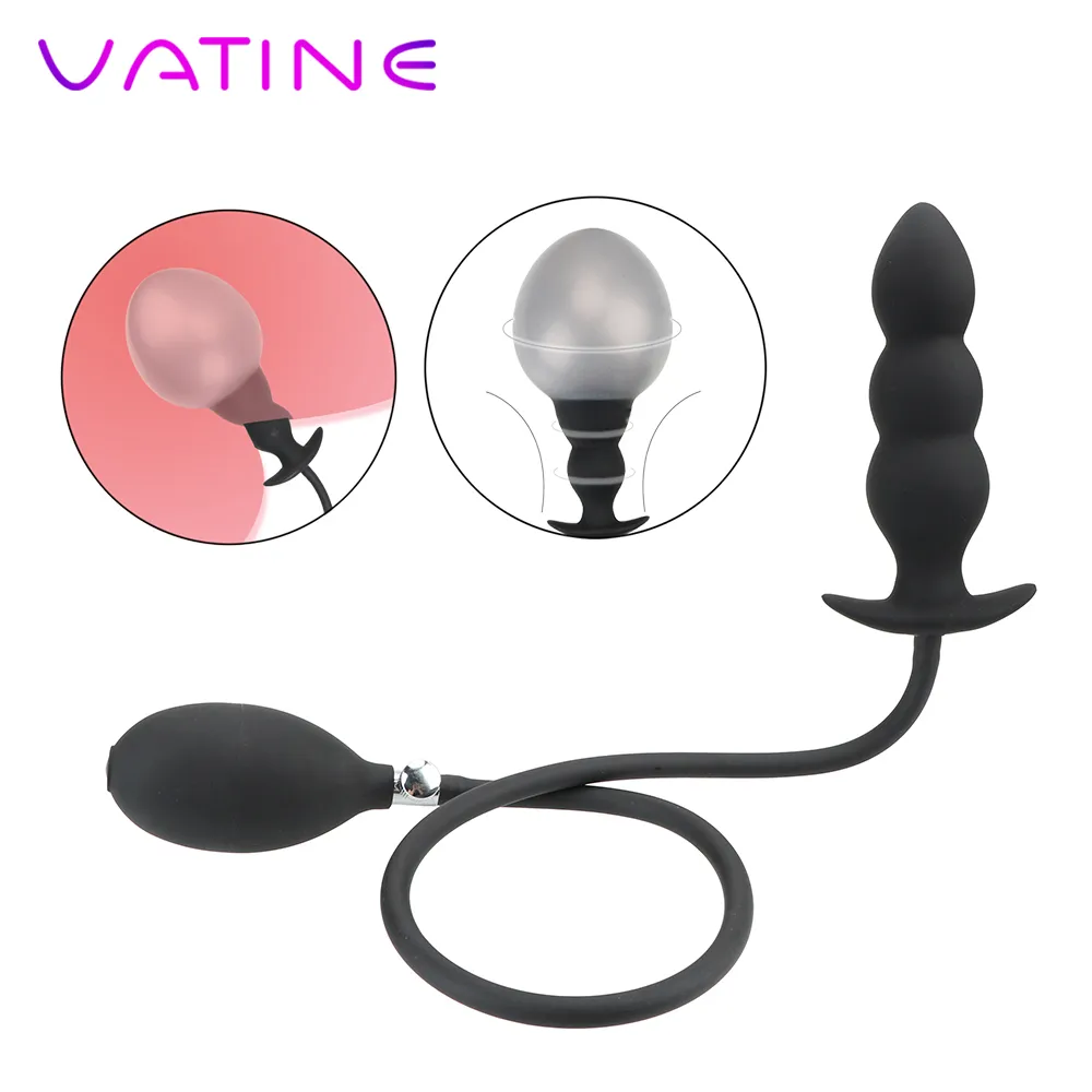 VATINE Super Large Oversize Anal Beads Dilator sexy Gonfia Butt Plug Toys For Women Men Gays Espandibile