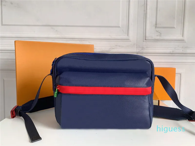 Designer- fashion men's women's messenger bag drawstring and colorful metal accessories business work handbags
