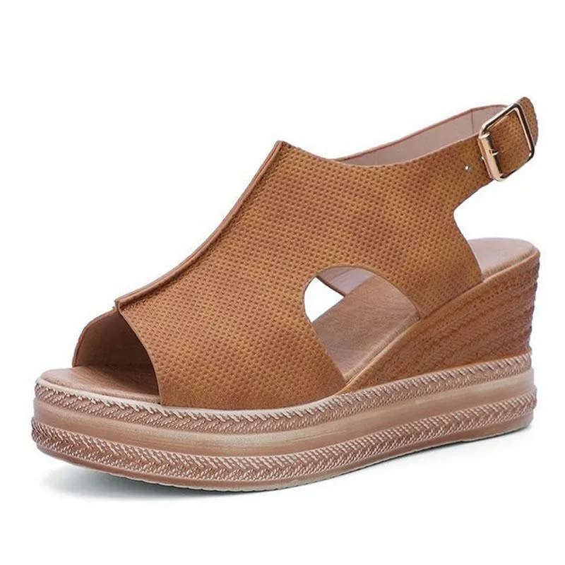 Zapatos de vestir 2022 Sandalias para mujer Plataforma de verano Peep Toe Tamaño Zapatos Para Mujer Tacón alto