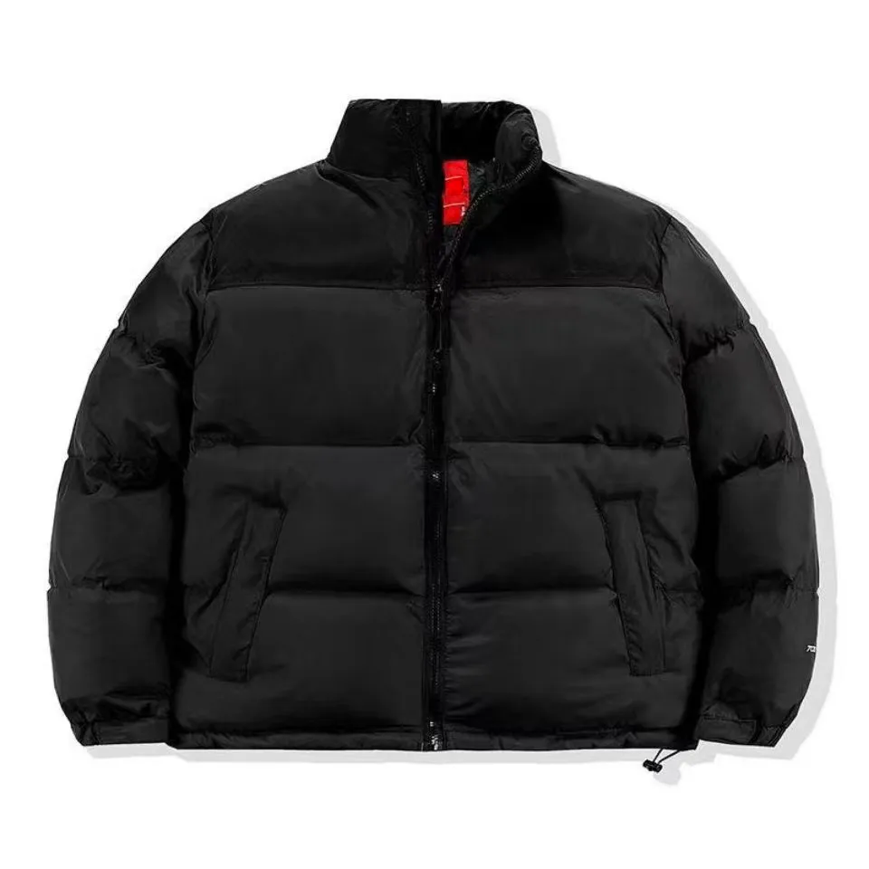 トップメンズジャケットの女性ダウンフード付き温かいパーカーの男性ブラックパフジャケットレタープリント衣類アウトウェアウィンドブレイカー冬のカーズスベステオスカップル短い1tkm