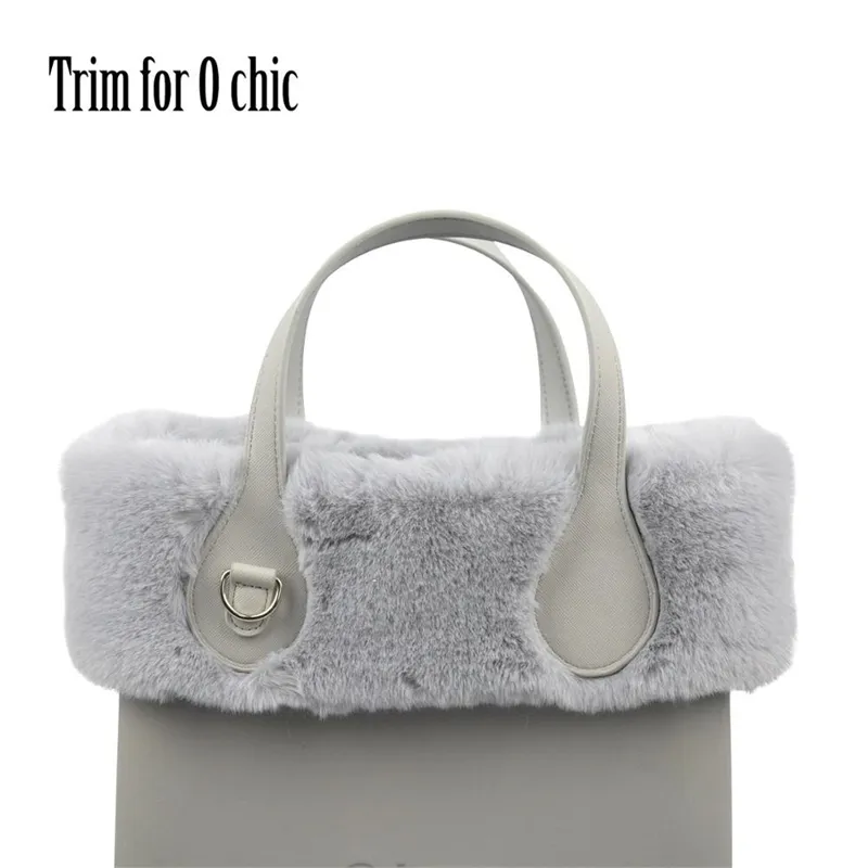 New 8 Colors Women Bag Faux Rex Rabbit Fur Plush Trim for Chic O Bag Plush Decoration Fit for Ochic Obag 210302