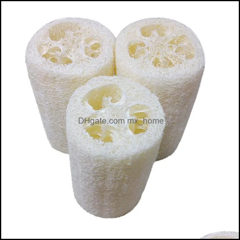 Wholesale- 2017 Natural Loofah Bath Body Shower Sponge Scrubber Pad Exfoliating body cleaning brush pad hot sale