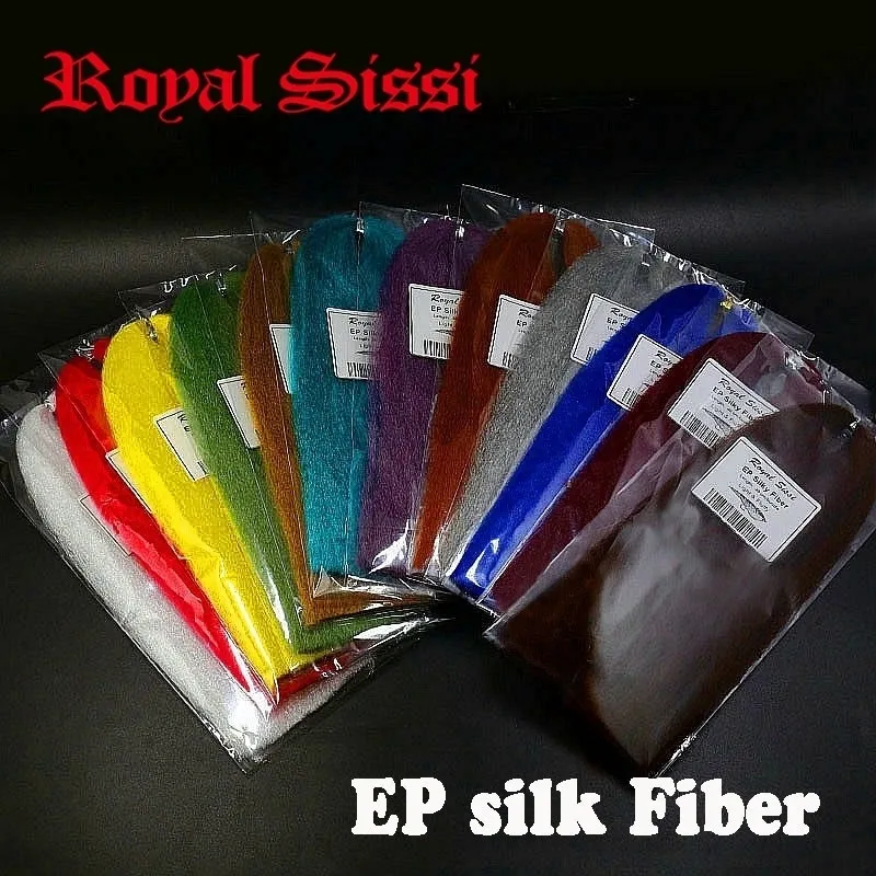 Royal Sissi 12Colors Fly Tying EP Silky Fiber Fluffy Polypropeleen Synthetische vezels Duurzame Minnow Baitfish Body Tying Materials 201031