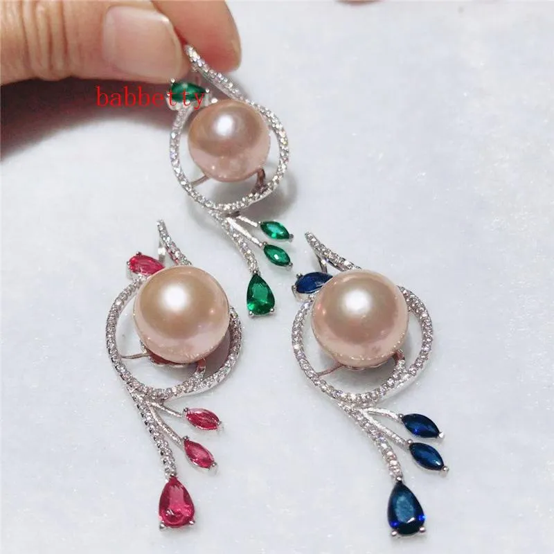 Подвесные ожерелья nlay Zircon 12-13 мм естественный edison pearl tibetan silver women gif