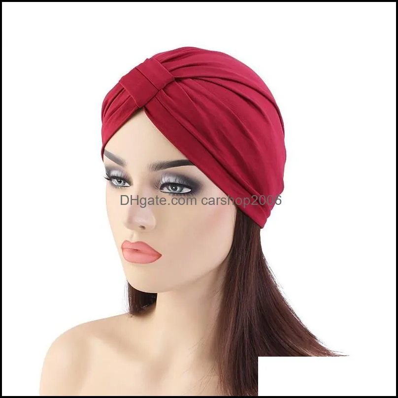 Casual Ladies Headwear Fashion Ladies Baotou Hat Yoga Hat Bottoming Headscarf Hat Solid Color Caps Elegant Accessories Caps