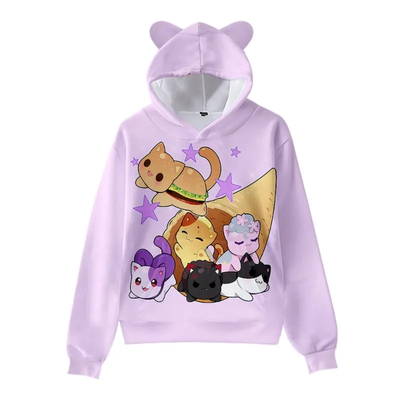 Moletons masculinos moletons aphmau Merch Kids Hoodie Men/Mulheres