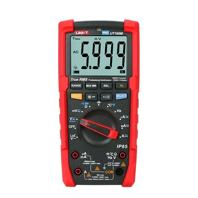 Digitale multimeter uni-T UT195M industri￫le waterdichte ware rms zaklamptemperatuurmeting