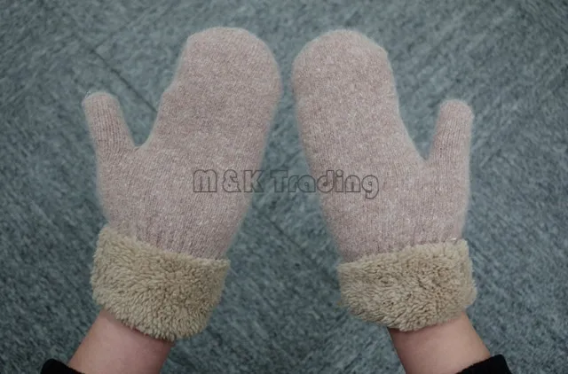 Winter Soft Wol Handschoenen Vrouwen Simple Design Mittens Pure Color Grace Pols Fluwelen 6 Kleuren 10 Stks Gratis Schip