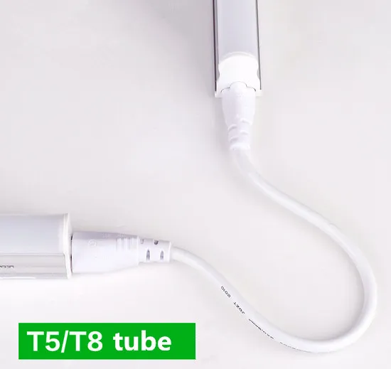 2FT 3FT 4FT Kabel 5 stóp do zintegrowanego T8 T5 LED Light Light Connection Podwójna linia szorstka 25 sztuk / partia