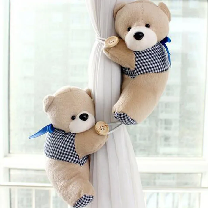 High quality 2016 New wholesale window curtain hook tieback cute bear Curtain buckle hangers belt 